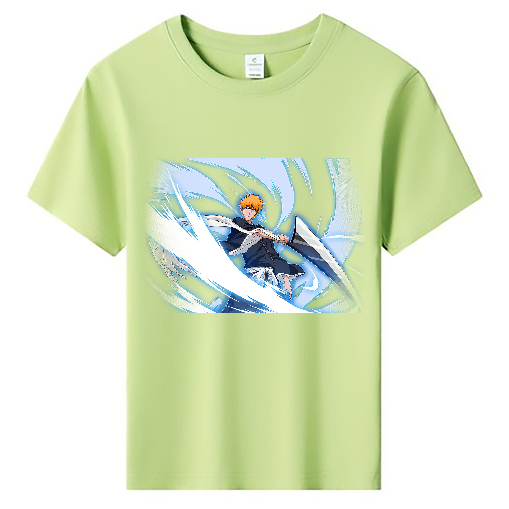（画像用） ブリーチ 黒崎一護（くろさき いちご）BLEACH Kurosaki Ichigo 綿100％キッズTシャツ（フロントプリント）